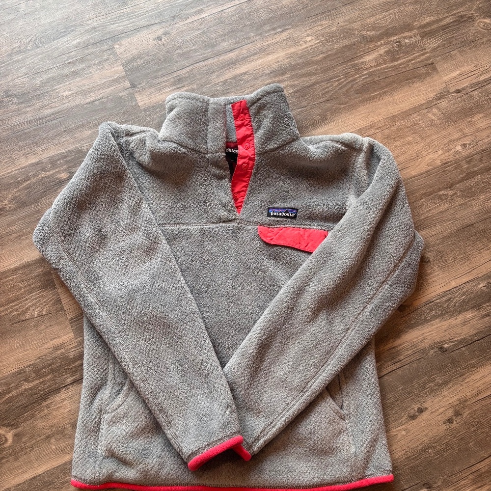 Patagonia Grey Fleece Half Button Pullover